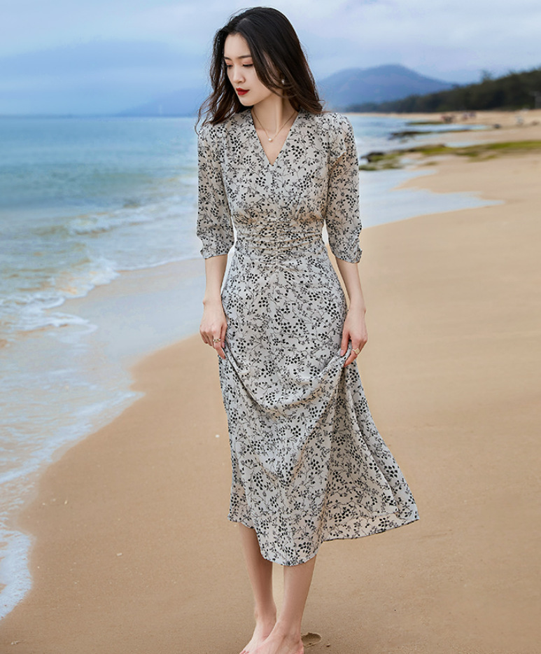 Casual Dresses TFE 47-89 SUMMER WOMENS SILK DRESSES LOOSE FIT 230316