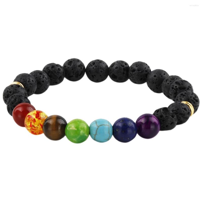 Strand SUNYIK 8mm Black Lava Rock Stone Beaded Bracelet 7 Chakra Crystal Beads Healing Energy Balancing Reiki Yoga Women Jewelry
Strand SUNYIK 8mm Black Lava Rock Stone Beaded Bracelet 7 Chakra Crystal Beads Healing Energy Balancing Reiki Yoga Women Jewelry