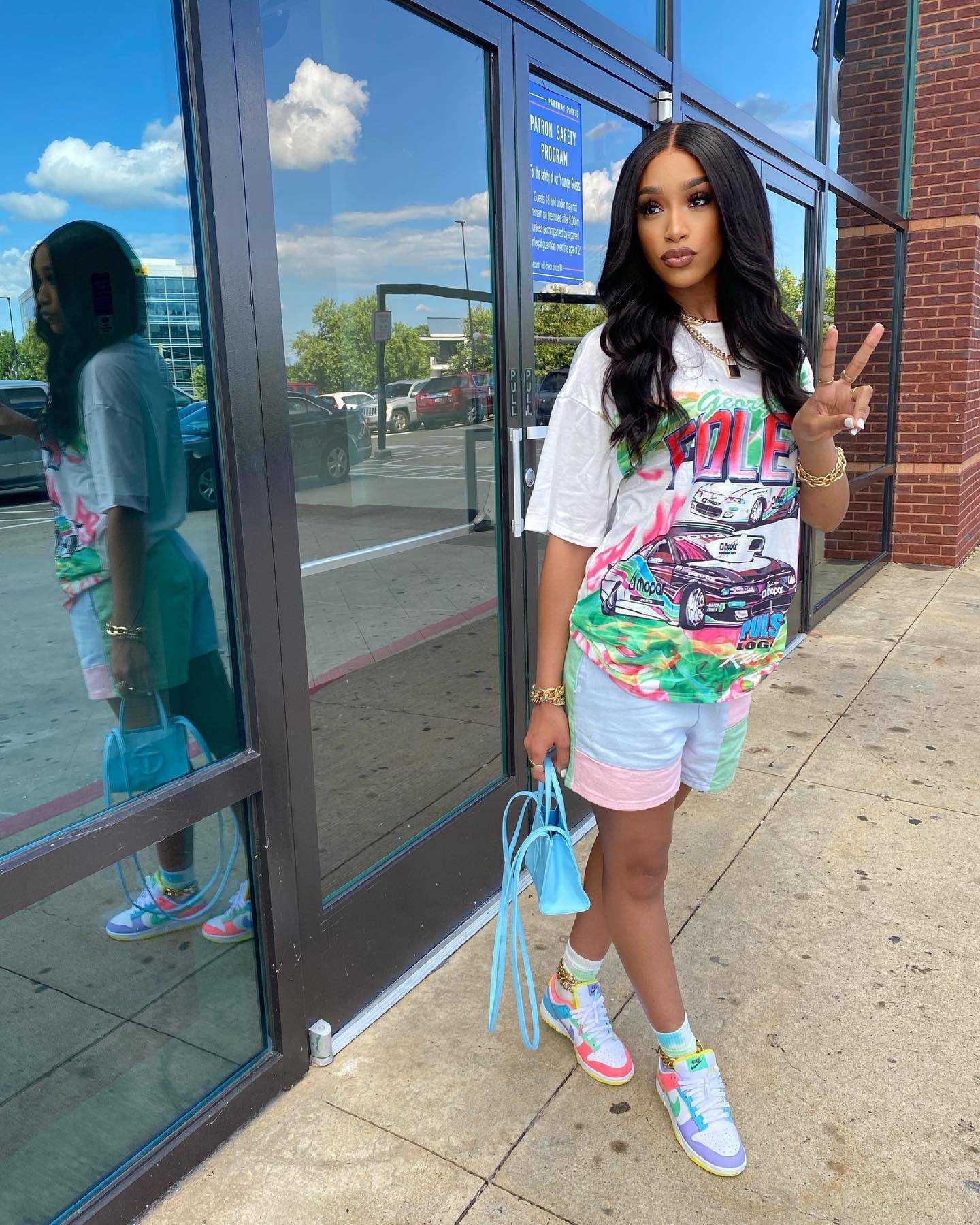women tracksuits sport suits summer new women's fashion leisure trend graffiti loose two-piece set Printed tops