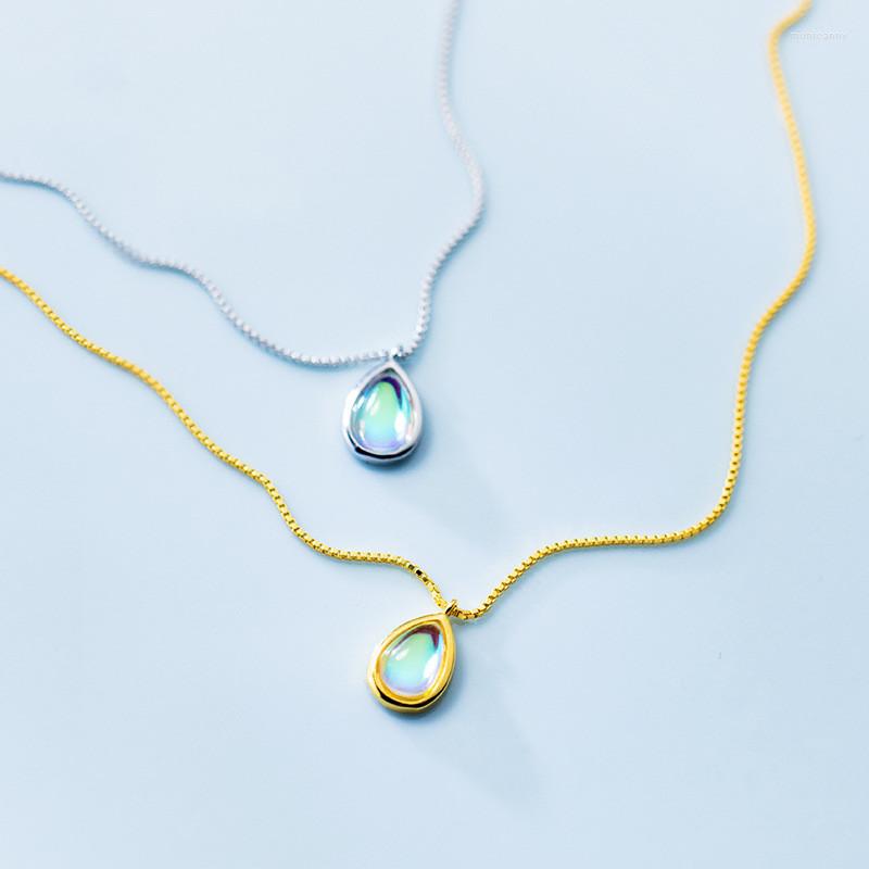 Chains Charm 925 Sterling Silver Necklaces For Women Water Drop Shape Colorful Alexandrite Pendant Necklace Clavicle Chain Fine Jewelry 
Chains Charm 925 Sterling Silver Necklaces For Women Water Drop Shape Colorful Alexandrite Pendant Necklace Clavicle Chain Fine Jewelry