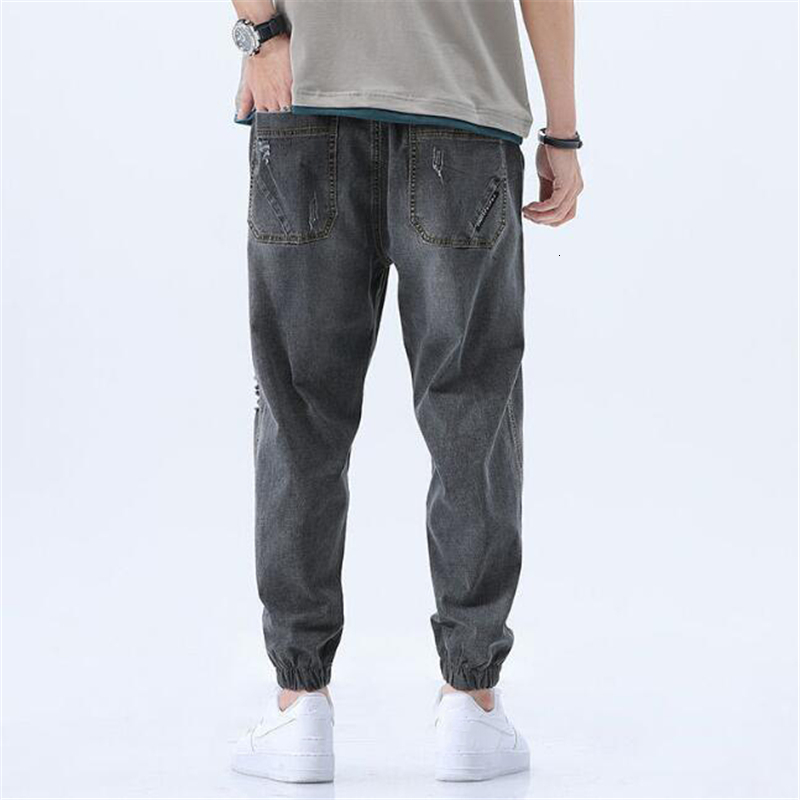 Men's Jeans Arrival Fashion Jeans Men Casual Harem Pants Spring Autumn Elastic Waist Comfort LooseTrousers Male Washed Denim Pants 230316