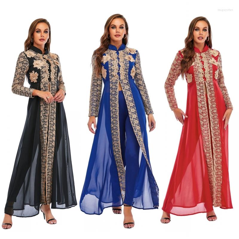 Ethnic Clothing Fashion Chiffon Long Dress Lace Sleeve Cardigan Trousers 2 Piece Sets African Clothes For Women Dashiki Outfits Party Robe
Ethnic Clothing Fashion Chiffon Long Dress Lace Sleeve Cardigan Trousers 2 Piece Sets African Clothes For Women Dashiki Outfits Party Robe