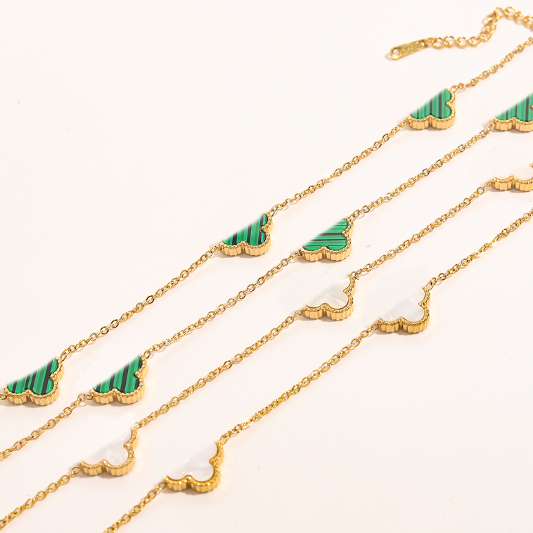 Designer Women Necklaces Choker Chain 18K Gold Plated Stainless Steel Enamel Necklaces Pendant Statement Wedding Jewelry Accessories ZG1556
Designer Women Necklaces Choker Chain 18K Gold Plated Stainless Steel Enamel Necklaces Pendant Statement Wedding Jewelry Accessories ZG1556