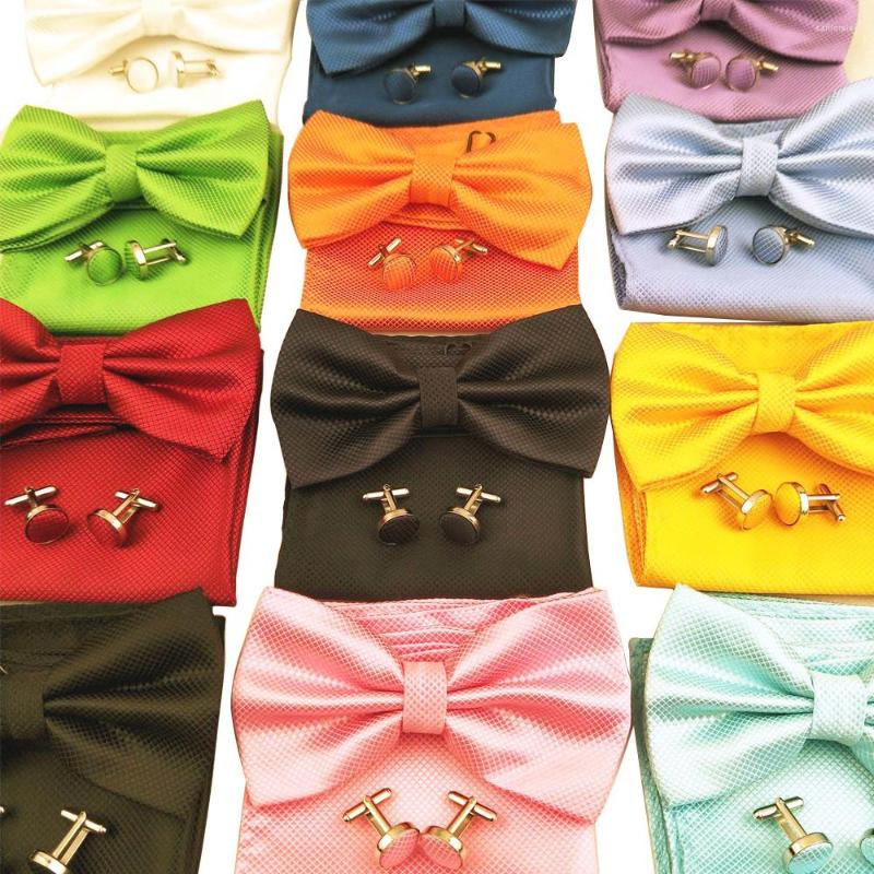 Bow Ties Men Tie Set Bowtie Cufflinks Pocket Square 3pcs Cravat Butterfly For Wedding Party Bowknot Solid Color
Bow Ties Men Tie Set Bowtie Cufflinks Pocket Square 3pcs Cravat Butterfly For Wedding Party Bowknot Solid Color
