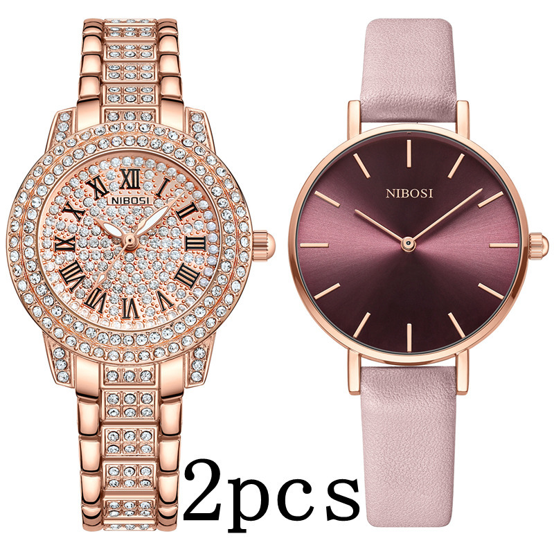 Women's Watches NIBOSI 2023 Fashion Rose Gold Ladies Bracelet Reloj Mujer Creative Waterproof Quartz For 230314