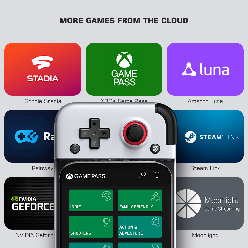 X2 Mobile Phone Gamepad Game Controller Joystick for Cloud Gaming Xbox Game Pass STADIA xCloud GeForce Now Luna Rainway