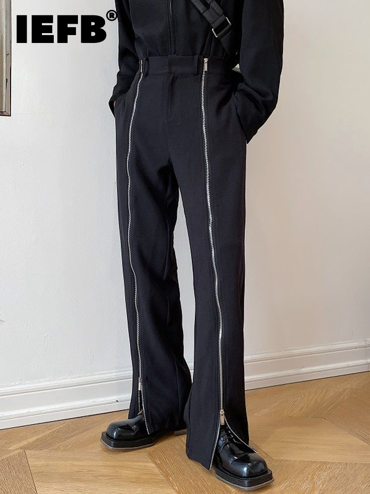 Men's Pants IEFB Korean Zipper Design Trendy Men's Straight Pants Slim Fit Mid-waist Casual Long Pants Chic Black Trousers 9A1152 230316
Men's Pants IEFB Korean Zipper Design Trendy Men's Straight Pants Slim Fit Mid-waist Casual Long Pants Chic Black Trousers 9A1152 230316