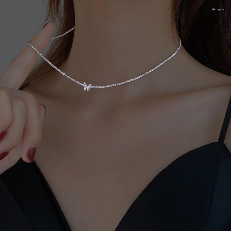 Choker Fashion Sparkling Silver Color Crystal Butterfly Necklace For Women Trendy Clavicle Chain Wedding Jewelry Gifts
Choker Fashion Sparkling Silver Color Crystal Butterfly Necklace For Women Trendy Clavicle Chain Wedding Jewelry Gifts