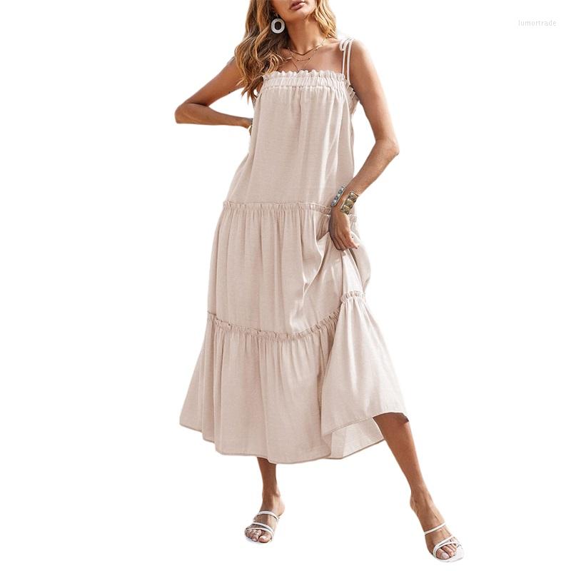 Casual Dresses Women's Layered Pleated Design Adjustable Thin Straps Summer Beach Outdoor, Beige
Casual Dresses Women's Layered Pleated Design Adjustable Thin Straps Summer Beach Outdoor, Beige