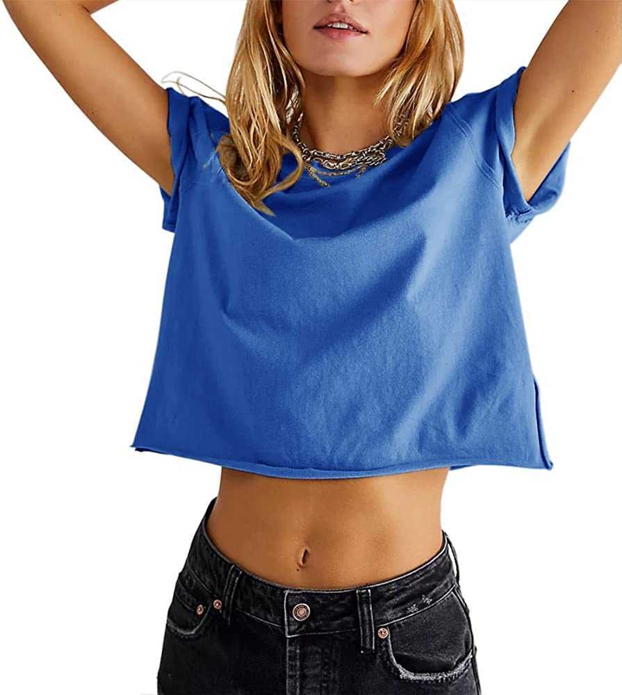 Women' white t-shirts summer casual loose fit plain soild basic short sleeve crop tops t-shirtsEGMS, Yellow
Women' white t-shirts summer casual loose fit plain soild basic short sleeve crop tops t-shirtsEGMS, Yellow