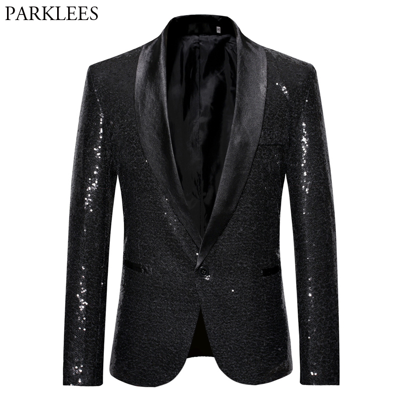 Men' Suits Blazers Black Sequin One Button Shawl Collar Suit Jacket Men Bling Glitter Nightclub Prom DJ Blazer Jacket Men Stage Clothes for Singers 230316, X35 sliver
Men' Suits Blazers Black Sequin One Button Shawl Collar Suit Jacket Men Bling Glitter Nightclub Prom DJ Blazer Jacket Men Stage Clothes for Singers 230316, X35 sliver