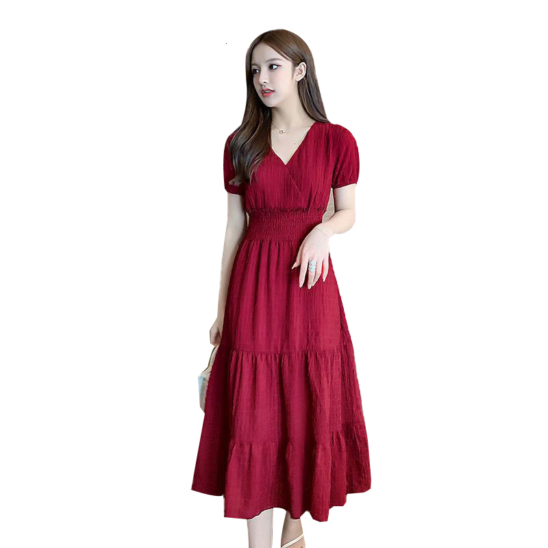 Casual Dresses French V-neck Ruffle Solid Chiffon Dress Fashion Women Fall Department Elegant Purple Sundress Casual Party Club Dress 230316