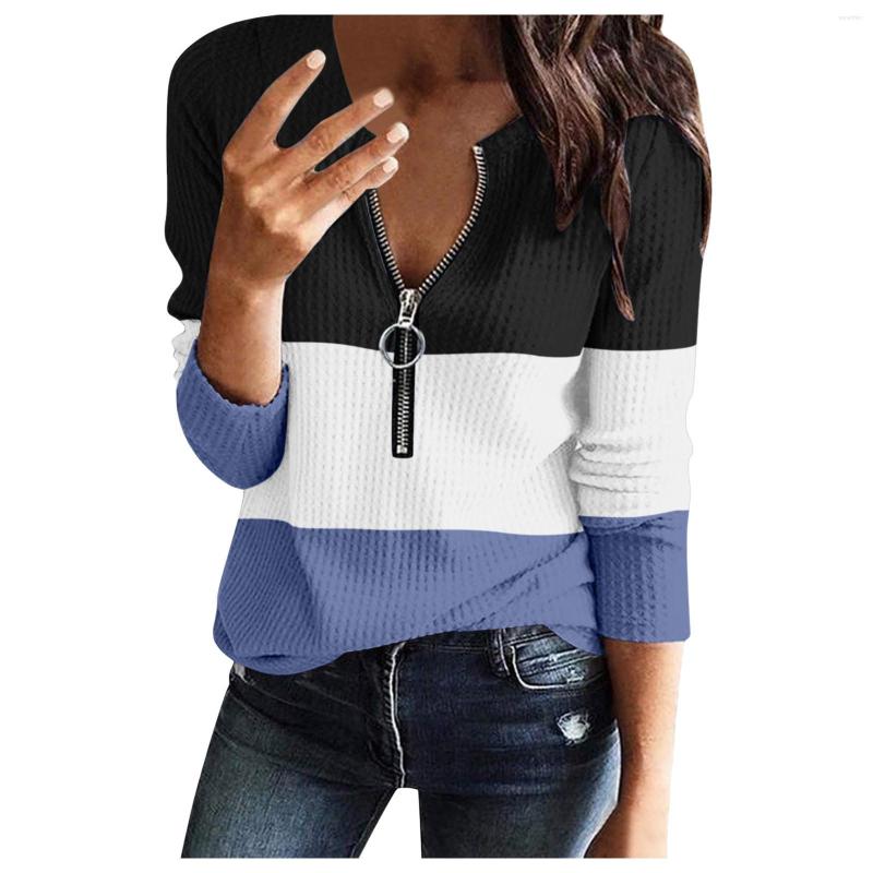 Women' Blouses Women Knitted Blouse 2023 Fashoin Stripe Patchwork Shirts Casual Zipper Up Tunic Korean V-Neck Tops Loose Long Sleeve Blusas, Blue
Women' Blouses Women Knitted Blouse 2023 Fashoin Stripe Patchwork Shirts Casual Zipper Up Tunic Korean V-Neck Tops Loose Long Sleeve Blusas, Blue