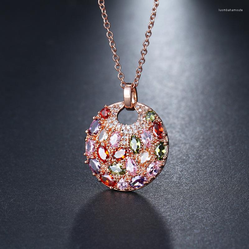 Pendant Necklaces European And American Fashion Fancy Mona Lisa Seven Color Zircon Necklace Jewelry Collarbone Chain Female
Pendant Necklaces European And American Fashion Fancy Mona Lisa Seven Color Zircon Necklace Jewelry Collarbone Chain Female