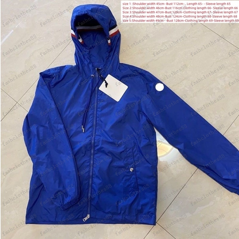 Franch luxury brand windbreaker mens hooded jacket Lightweight sun protection clothing spring summer jackets Sleeve arm NFC Designers Men S Clothings UC1V 
Franch luxury brand windbreaker mens hooded jacket Lightweight sun protection clothing spring summer jackets Sleeve arm NFC Designers Men S Clothings UC1V