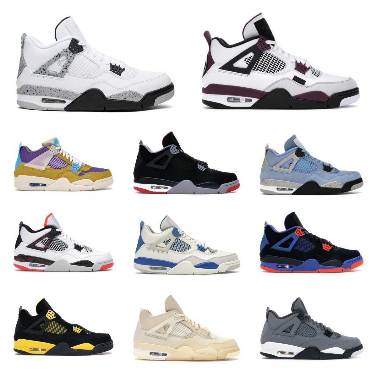 2023 Jumpman 4 Retro Basketball Shoes Bred 4s Unc Black Cat Red Thunder Royalty University Blue White Oreo Unc Purple Metallic Mocha Men Women Off Sneakers 36-47
2023 Jumpman 4 Retro Basketball Shoes Bred 4s Unc Black Cat Red Thunder Royalty University Blue White Oreo Unc Purple Metallic Mocha Men Women Off Sneakers 36-47
