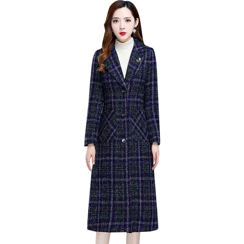 Women's Wool & Blends Women Mid-length High-end Plaid Slim Woolen Jacket Female Winter Plus Cotton Thickening Fashion Loose Knee Coat A947Wo, Plaid quilted
Women's Wool & Blends Women Mid-length High-end Plaid Slim Woolen Jacket Female Winter Plus Cotton Thickening Fashion Loose Knee Coat A947Wo, Plaid quilted