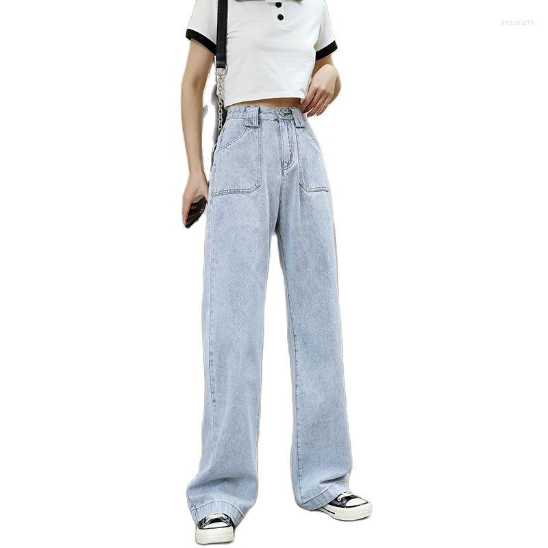 Women's Jeans Spring Summer Female High-waisted Wide Pants Patch Pocket Corset, Blue
Women's Jeans Spring Summer Female High-waisted Wide Pants Patch Pocket Corset, Blue