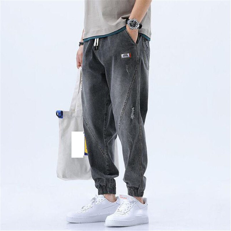 Men's Jeans Arrival Fashion Jeans Men Casual Harem Pants Spring Autumn Elastic Waist Comfort LooseTrousers Male Washed Denim Pants 230316