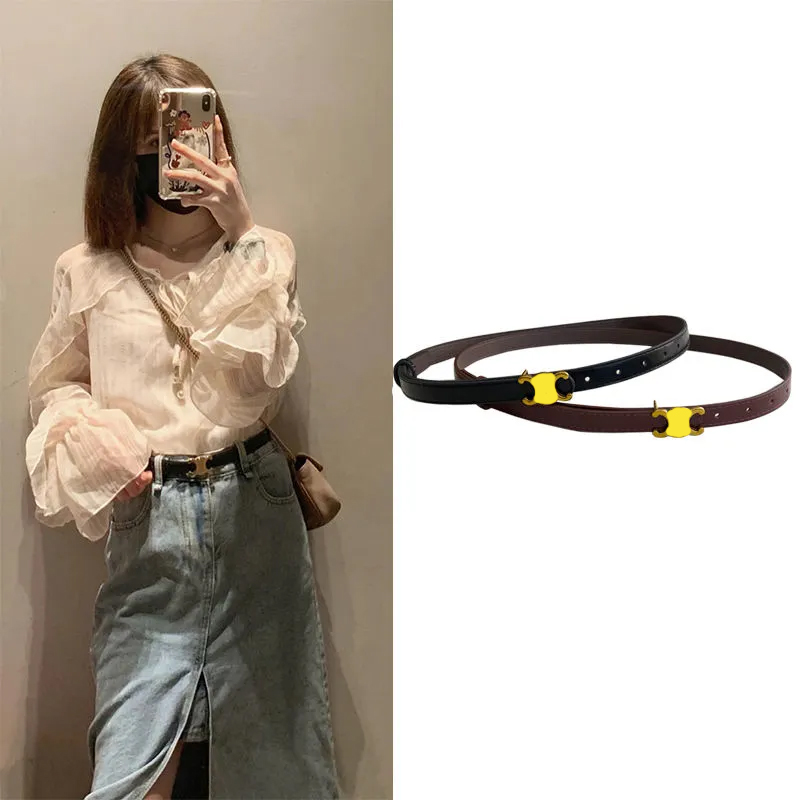 Luxury Designer Womens Jeans Belts 1.8cm Width Fashion Metal C Smooth Buckle Belt Corset Girdle Ins Waistbands Ceintures Cintura 2303162BF, 1.8 cm width
Luxury Designer Womens Jeans Belts 1.8cm Width Fashion Metal C Smooth Buckle Belt Corset Girdle Ins Waistbands Ceintures Cintura 2303162BF, 1.8 cm width