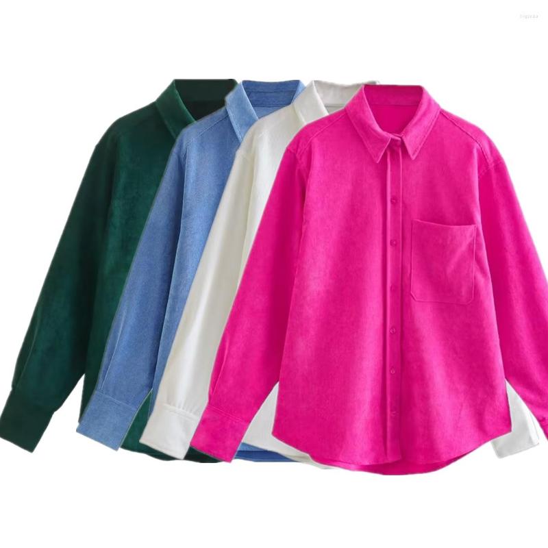 Women's Blouses Maxdutti Vintage Corduroy Blouse Women Shirt Loose Pockets Long Sleeve Tops, Rose red
Women's Blouses Maxdutti Vintage Corduroy Blouse Women Shirt Loose Pockets Long Sleeve Tops, Rose red
