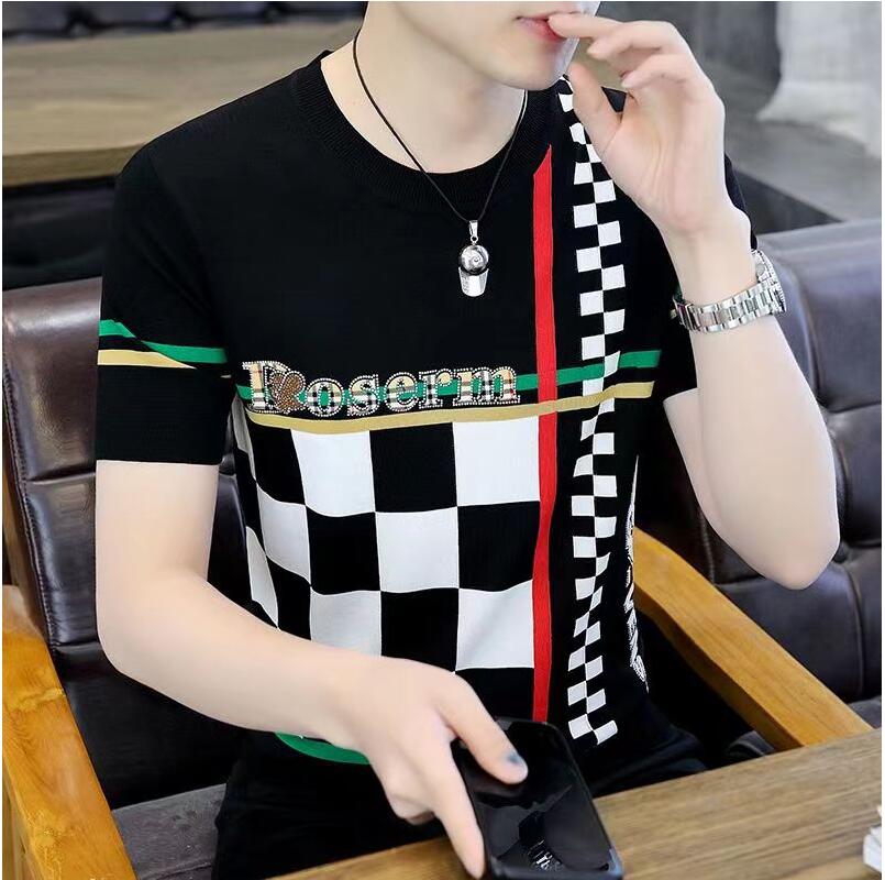 Men's T-Shirts Luxury bee Knitted Tshirt 23GG O-neck Short Sleeve Top Tees Streetwear Male Social Club Slim Fit Casual T-Shirt, 11
Men's T-Shirts Luxury bee Knitted Tshirt 23GG O-neck Short Sleeve Top Tees Streetwear Male Social Club Slim Fit Casual T-Shirt, 11