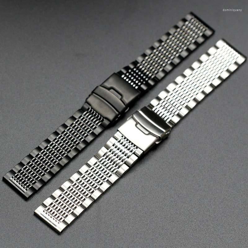 Watch Bands 316 Stainless Steel Solid Belt 20mm 22mm Safety Buckle Loose Mesh Strap
Watch Bands 316 Stainless Steel Solid Belt 20mm 22mm Safety Buckle Loose Mesh Strap