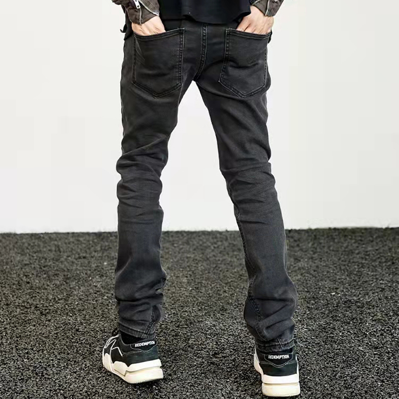 Men's Jeans Hip Hop Straight Retro Washed Solid Jeans for Men Harajuku Pockets Ripped Streetwear Casual Oversized Denim Trousers 230316