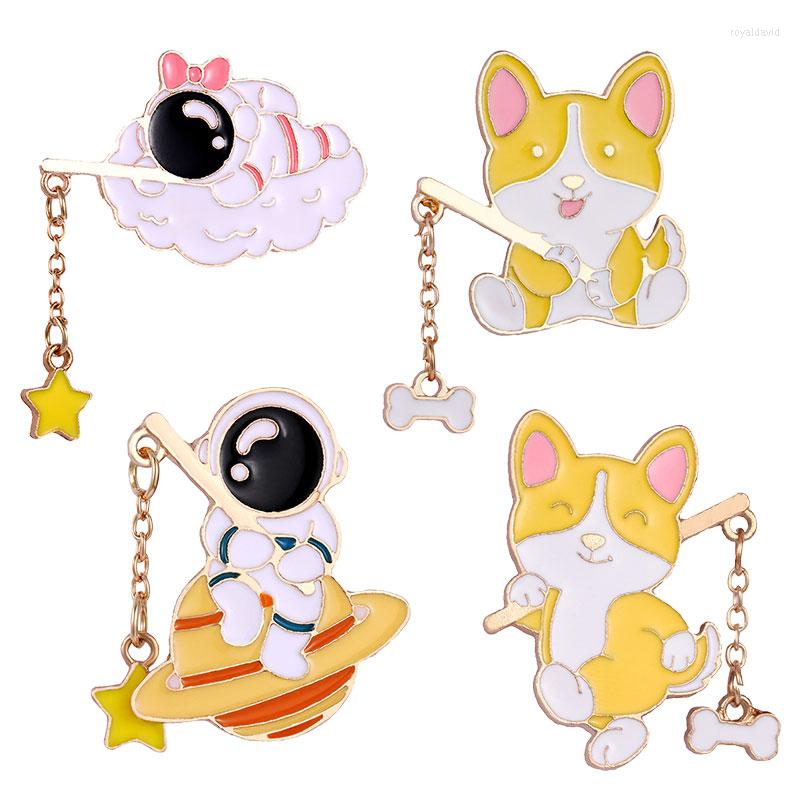 Brooches Cute Metal Enamel Pins Puppy Bone Astronaut Star Chain Bag Decoration Lapel Badges Animal Accessories Jewelry Gift
Brooches Cute Metal Enamel Pins Puppy Bone Astronaut Star Chain Bag Decoration Lapel Badges Animal Accessories Jewelry Gift