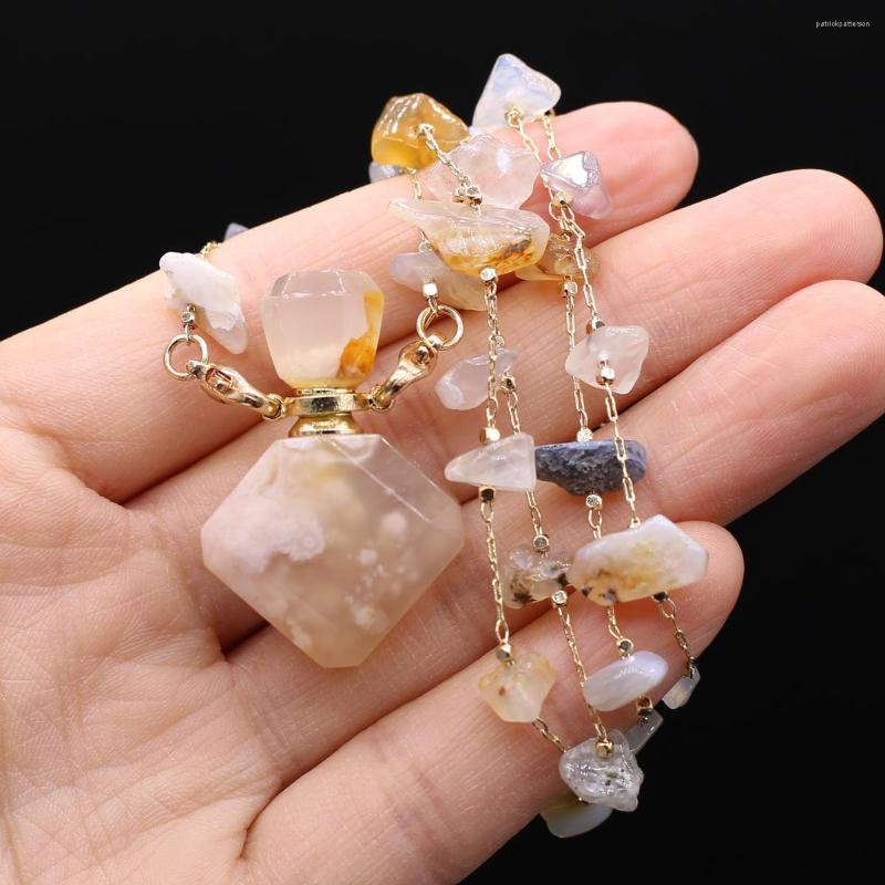 Pendant Necklaces Natural Stone Perfume Bottle Necklace Simple Gold Color Chain Onyx For Women Trendy Jewelry Party Gifts
Pendant Necklaces Natural Stone Perfume Bottle Necklace Simple Gold Color Chain Onyx For Women Trendy Jewelry Party Gifts