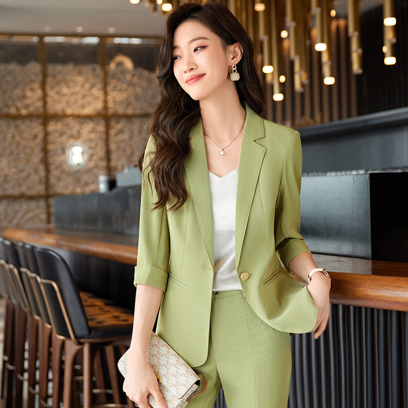 Women' Suits Blazers Spring Summer Half Sleeve Women Business Suits with Pants and Jackets Coat OL Styles Ladies Professional Blazers Pantsuits 230316, Blue blazer coat
Women' Suits Blazers Spring Summer Half Sleeve Women Business Suits with Pants and Jackets Coat OL Styles Ladies Professional Blazers Pantsuits 230316, Blue blazer coat