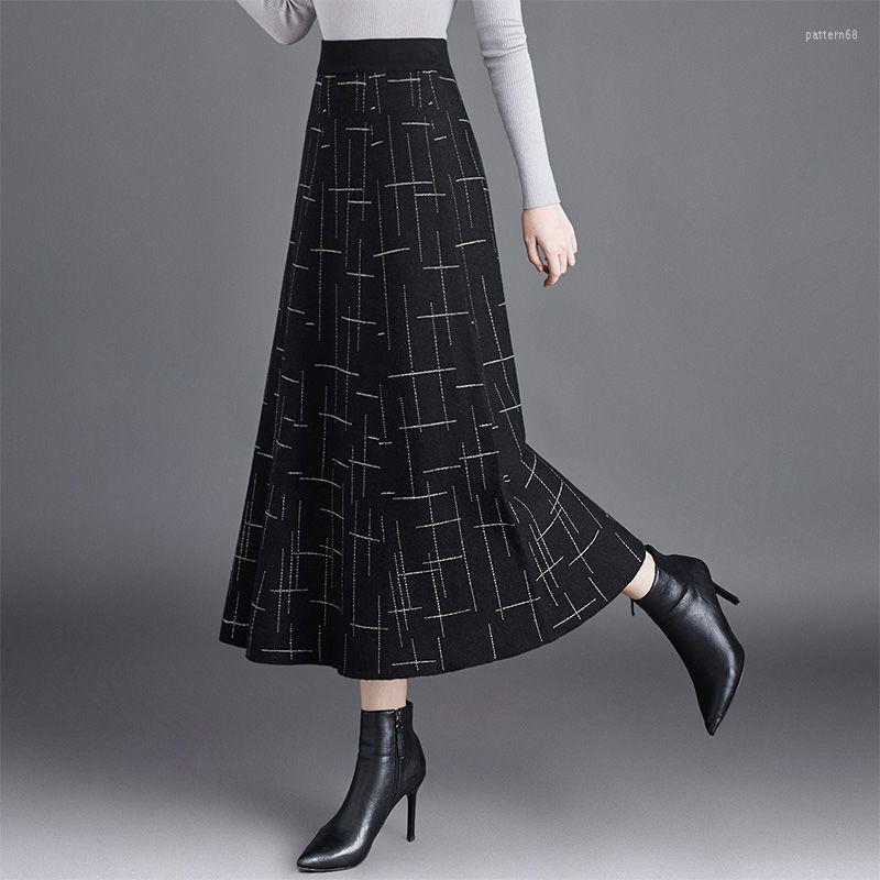Skirts Knitted Skirt Hem Female 2023 High Waist A-line Mid-length Autumn And Winter Loose Plaid Casual Wool Tops
Skirts Knitted Skirt Hem Female 2023 High Waist A-line Mid-length Autumn And Winter Loose Plaid Casual Wool Tops