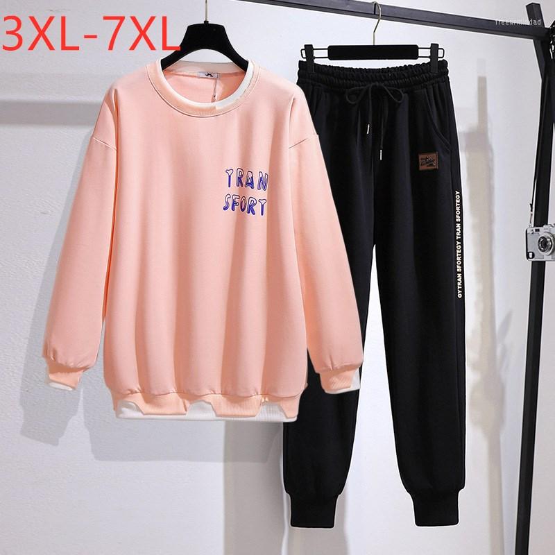 Tracksuits 2023 Autumn Winter Plus Size Sports Sets For Women Large Pink Cotton Sweatshirt And Pants Running Suit 3XL 5XL 6XL 7XL, Black
Tracksuits 2023 Autumn Winter Plus Size Sports Sets For Women Large Pink Cotton Sweatshirt And Pants Running Suit 3XL 5XL 6XL 7XL, Black