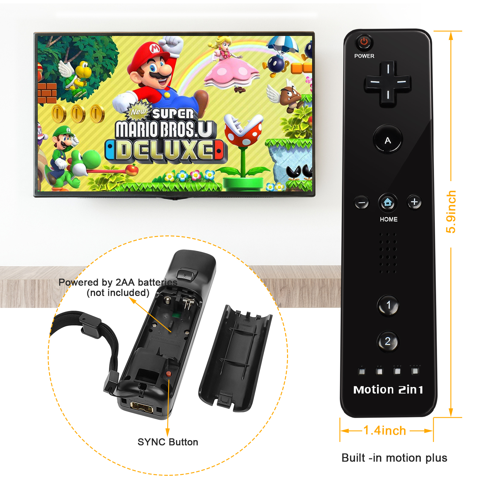 Built-in Motion Plus Remote For Nintendo Wii Controller Wii Remote Nunchuck Wii Motion Plus Controller Wireless Gamepad Controle