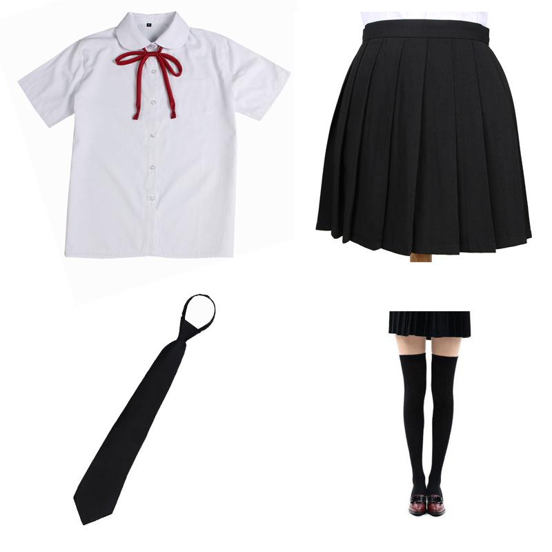 Clothing Sets Japanese JK Uniforms Institute White Shirts Short Sleeves Black Pleated Skirt Tie School Dresses Suits With Stockings For Girl
Clothing Sets Japanese JK Uniforms Institute White Shirts Short Sleeves Black Pleated Skirt Tie School Dresses Suits With Stockings For Girl