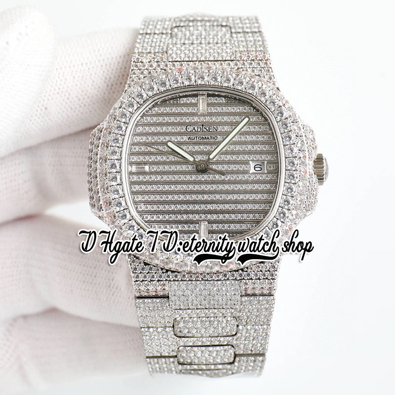 BZ twf5719 Japan M8215 Automatic 40MM Mens Watch Iced Out Paved Diamonds Dial Baguette Stick Markers Diamond Stainless Steel Bracelet 2023 eternity Jewelry Watches, Watch waterproof cost
BZ twf5719 Japan M8215 Automatic 40MM Mens Watch Iced Out Paved Diamonds Dial Baguette Stick Markers Diamond Stainless Steel Bracelet 2023 eternity Jewelry Watches, Watch waterproof cost