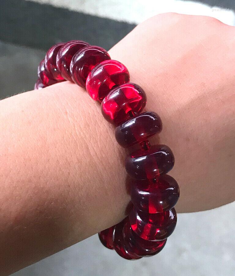 Strand Certificate High-end Natural Blood Amber Abacus Beaded Bracelet Beeswax 8x17mm
Strand Certificate High-end Natural Blood Amber Abacus Beaded Bracelet Beeswax 8x17mm
