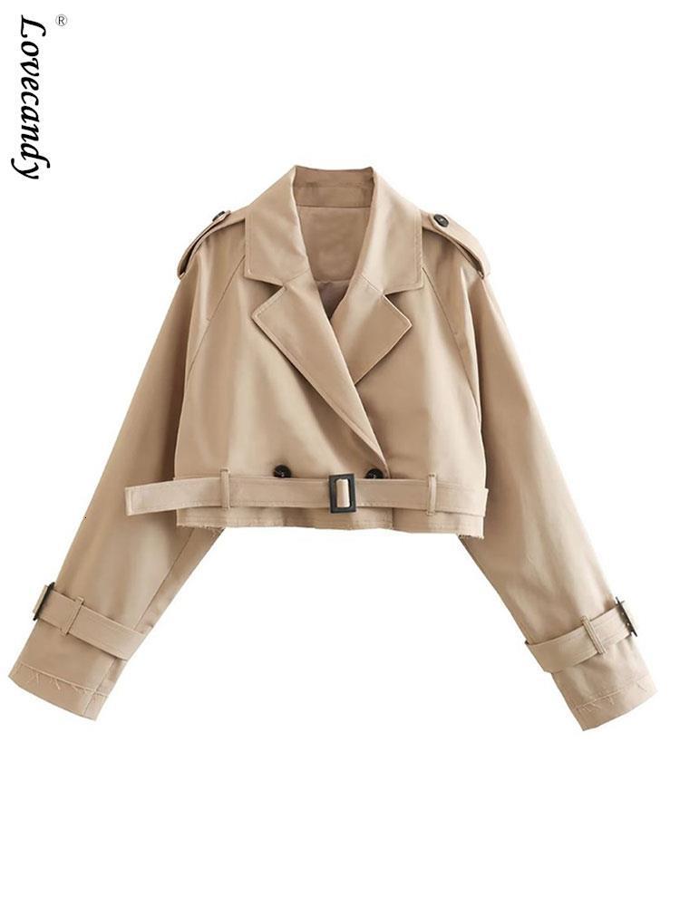 Women' Jackets Women' Cropped Trench Khaki Lapel Collar Jackets Coat Female Long Sleeve With Belt Single Button Short Jacket Spring Streetwear 230316
Women' Jackets Women' Cropped Trench Khaki Lapel Collar Jackets Coat Female Long Sleeve With Belt Single Button Short Jacket Spring Streetwear 230316