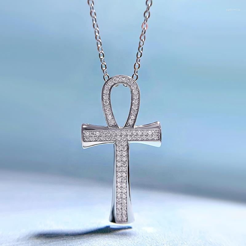 Chains 2023 S925 Silver Cross Necklace Women's High Carbon Diamond Clavicle Chain Pendant
Chains 2023 S925 Silver Cross Necklace Women's High Carbon Diamond Clavicle Chain Pendant