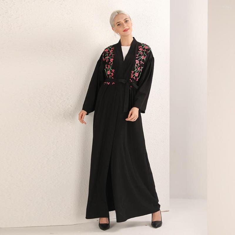 Ethnic Clothing 2023 Open Abaya Spring Muslim Fashion Islamic Dress Woman Black Casual Kaftan With Sashes Ramadan Prayer Clothes
Ethnic Clothing 2023 Open Abaya Spring Muslim Fashion Islamic Dress Woman Black Casual Kaftan With Sashes Ramadan Prayer Clothes