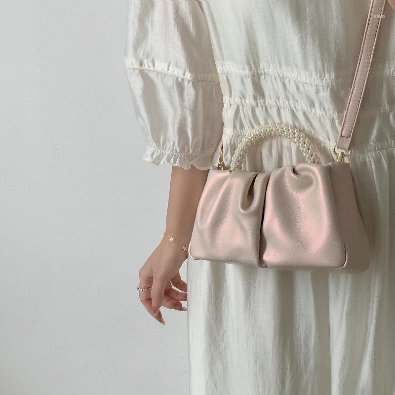 Evening Bags Sweet Girl Pearl Handbag Bag Female Fashion Pleated Cross-body Cloud Mini Mobile Phone Small Purse And Handbags, Pink 
Evening Bags Sweet Girl Pearl Handbag Bag Female Fashion Pleated Cross-body Cloud Mini Mobile Phone Small Purse And Handbags, Pink
