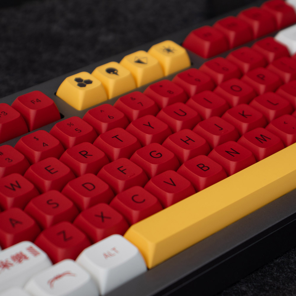 EVANGELION-02 134 Keys EVA Second Machine PBT Keycap DYE-SUB XDA Height DIY Ball Cap Mechanical Keyboard Key Cap 61/64/68/75/84