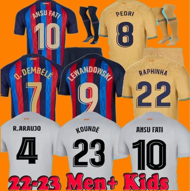Camisetas de football MEMPHIS PEDRI ADAMA AUBA barcelona soccer jersey FERRAN 22 23 ANSU FATI 2022 2023 LEWANDOWSKI kit shirt men sets FANS VERSION Adult Kit Sock
Camisetas de football MEMPHIS PEDRI ADAMA AUBA barcelona soccer jersey FERRAN 22 23 ANSU FATI 2022 2023 LEWANDOWSKI kit shirt men sets FANS VERSION Adult Kit Sock