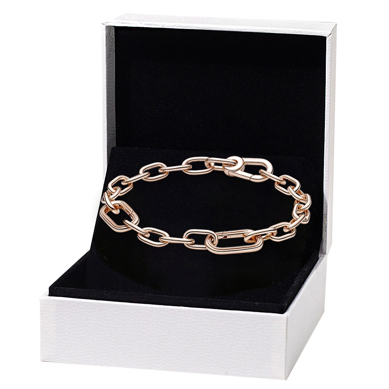 Rose Gold Link Chain Bracelet for Pandora 925 Sterling Silver Fashion Party Jewelry For Women Men Girlfriend Gift Hand Chain designer Bracelets with Original Box Set
Rose Gold Link Chain Bracelet for Pandora 925 Sterling Silver Fashion Party Jewelry For Women Men Girlfriend Gift Hand Chain designer Bracelets with Original Box Set