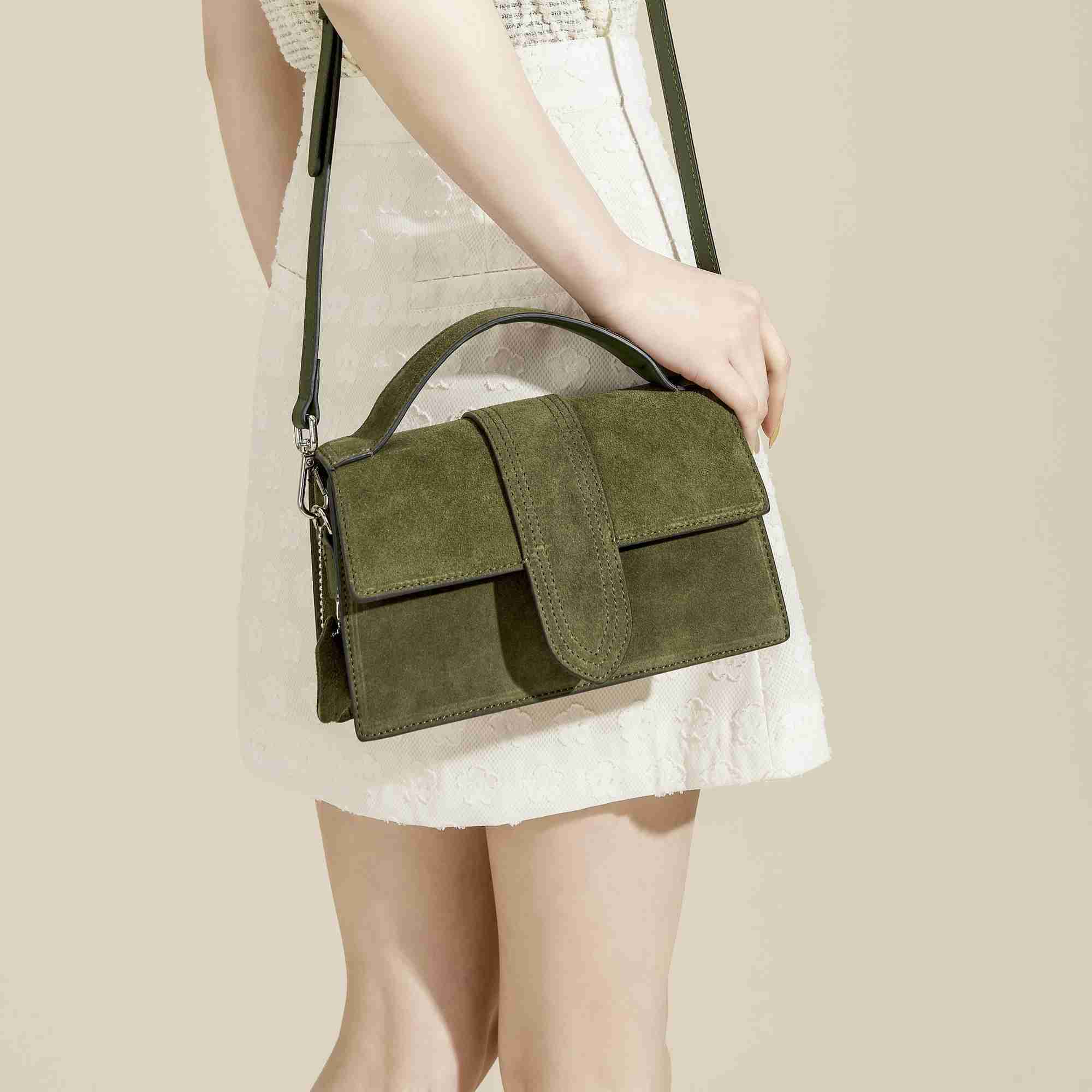 Shoulder Bags BeauToday Vintage Handbags Women Suede Leather Elegant Solid Hand Carry Falp Pocket Ladies Simple Tote Bag Handmade 230316, Green
Shoulder Bags BeauToday Vintage Handbags Women Suede Leather Elegant Solid Hand Carry Falp Pocket Ladies Simple Tote Bag Handmade 230316, Green