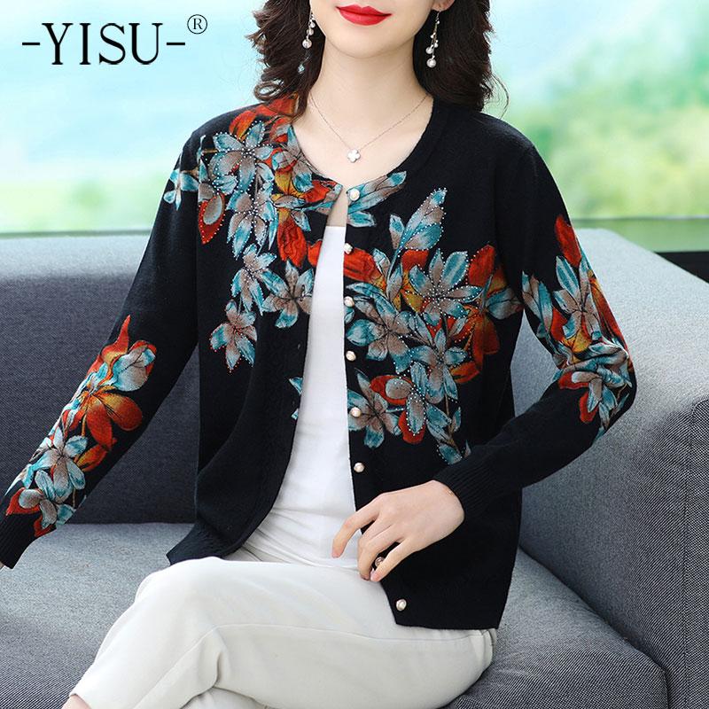 Women's Knits & Tees Loose Women Cardigan Sweater Tops O-Neck Fashion Printing Knitted Coat Single Breasted Casual Jacket SweaterWomen's, Black
Women's Knits & Tees Loose Women Cardigan Sweater Tops O-Neck Fashion Printing Knitted Coat Single Breasted Casual Jacket SweaterWomen's, Black