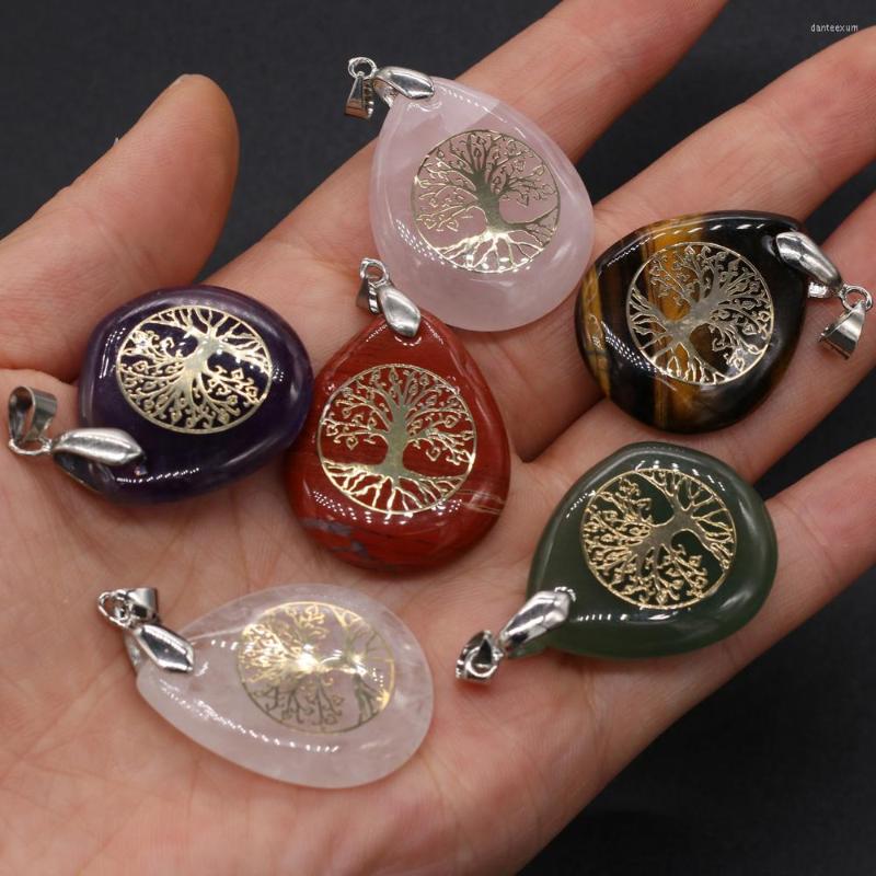 Pendant Necklaces Natural Stone Pendants Water Drop Tree Of Life Printed Tiger Eye Crystal For Jewelry Making Diy Necklace Earring Women
Pendant Necklaces Natural Stone Pendants Water Drop Tree Of Life Printed Tiger Eye Crystal For Jewelry Making Diy Necklace Earring Women
