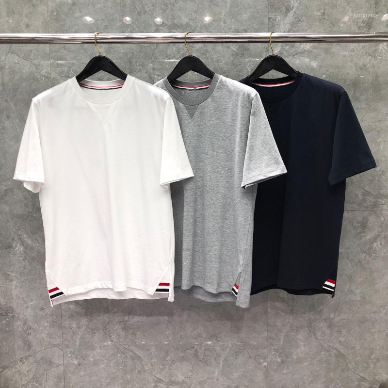 Men's T Shirts T-shirt Short Sleeve Four Stripe O-neck Casual Tees Fashion Summer Solid Cotton Loose-fitting Clothes, Navy
Men's T Shirts T-shirt Short Sleeve Four Stripe O-neck Casual Tees Fashion Summer Solid Cotton Loose-fitting Clothes, Navy