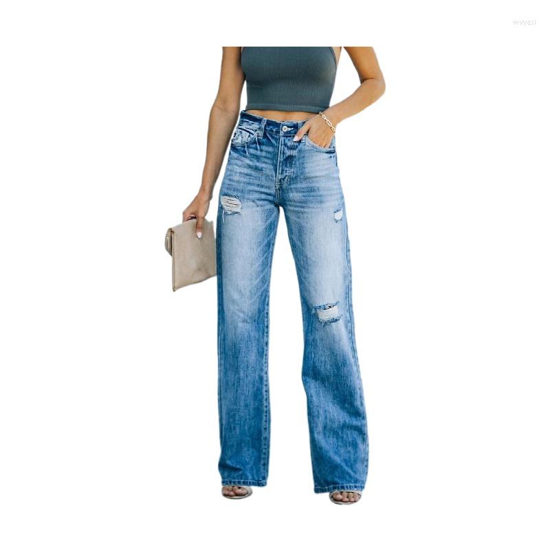 Women's Jeans Mid Waist Women's Summer Hipster Straight Leg Pants Washed Hole Fashion Pantalones De Mujer 2023, Blue
Women's Jeans Mid Waist Women's Summer Hipster Straight Leg Pants Washed Hole Fashion Pantalones De Mujer 2023, Blue