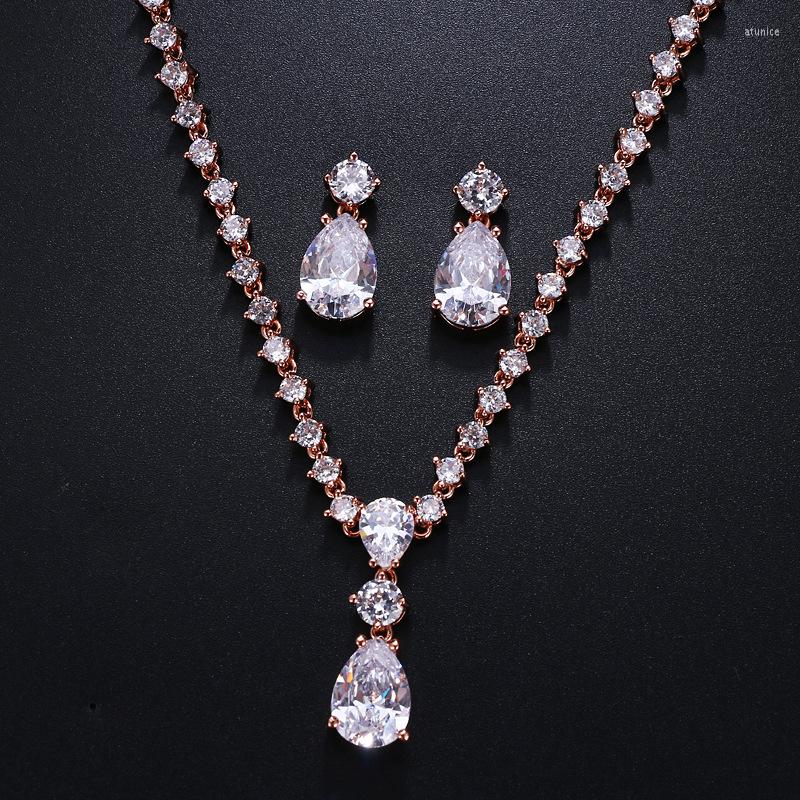 Necklace Earrings Set Fashion Simple Drop Crystal Jewelry For Women Bridal Bridesmaid Wedding Clothing Accessories, Picture shown
Necklace Earrings Set Fashion Simple Drop Crystal Jewelry For Women Bridal Bridesmaid Wedding Clothing Accessories, Picture shown